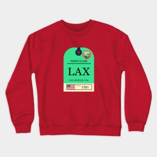 Los Angeles airport strap tag Crewneck Sweatshirt